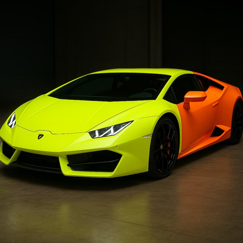 Colores fluorescentes para el coche
